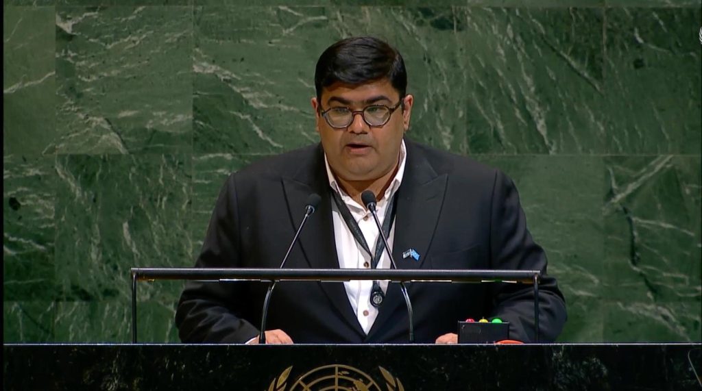 H.E. Dr Nabhit Kapur , Permanent Observer of the Pan African Intergovernmental Governmental Agency for Water and Sanitation (WSA) to the United Nations - courtesy of UNGA