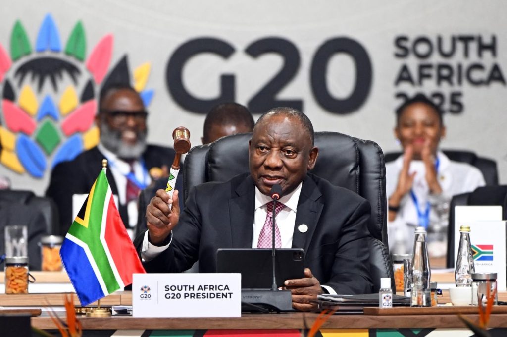 south africa president cyril ramaphosa at final day of g20