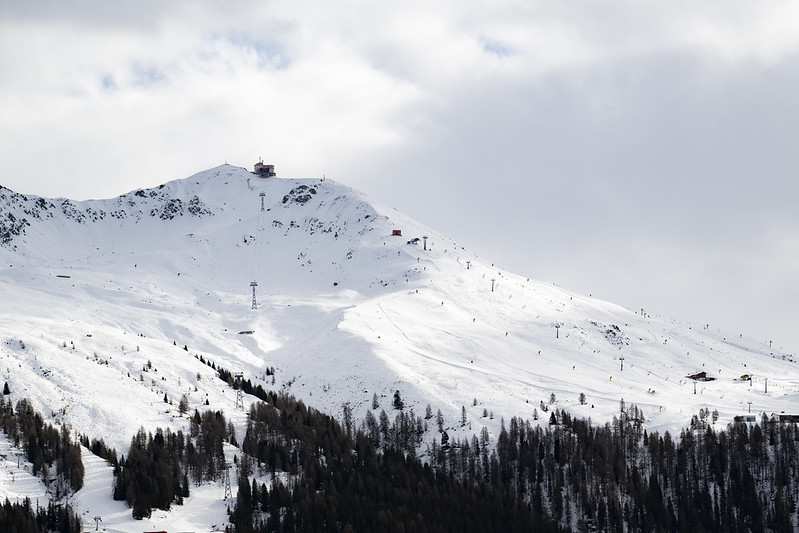 Snow-covered mountain peaks in Davos, Switzerland, the site of the World Economic Forum where African-led food system innovation was discussed.