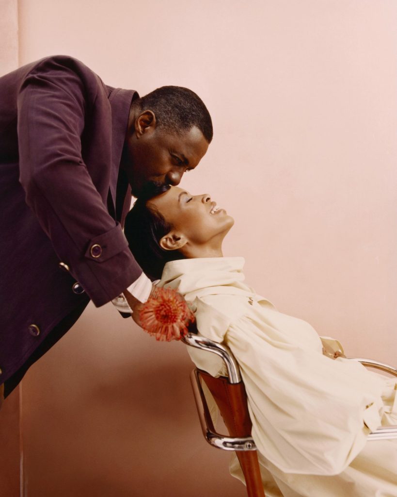 Idris Elba and Sabrina Elba in a tender portrait, symbolizing their collaborative partnership and shared commitment to long-term sustainable development across Africa.