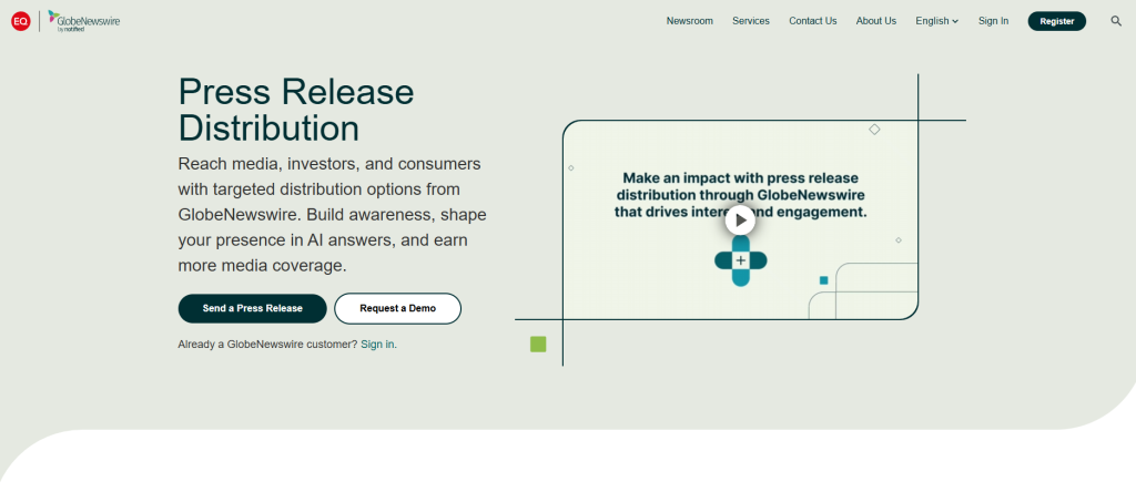 GlobeNewswire by Notified interface for earnings releases and financial disclosures.